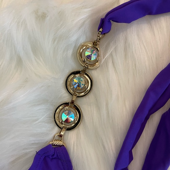 MODA MINX EMBELLISHED PURPLE BIKINI - Picture 6 of 7